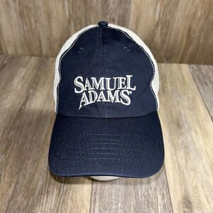 Samuel Adams Beer Blue & White Trucker Hat Cap Strap Back Adjustable